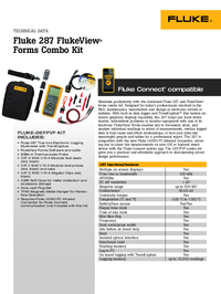 Thumbnail of document Data Sheet - 287 FlukeView Forms Combo Kit